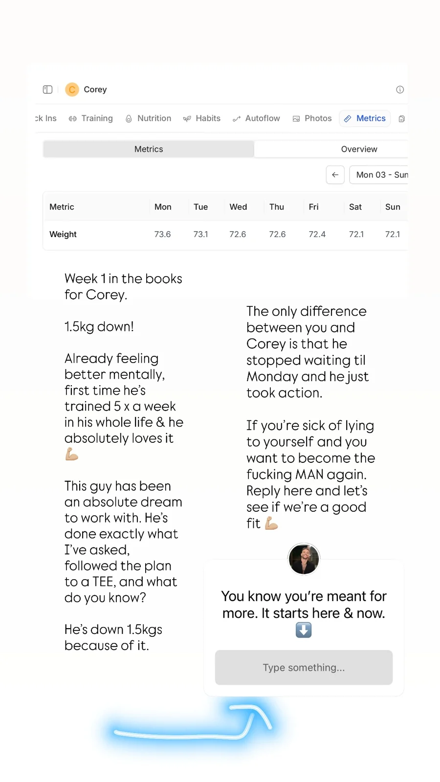 Client results: original Instagram video preview