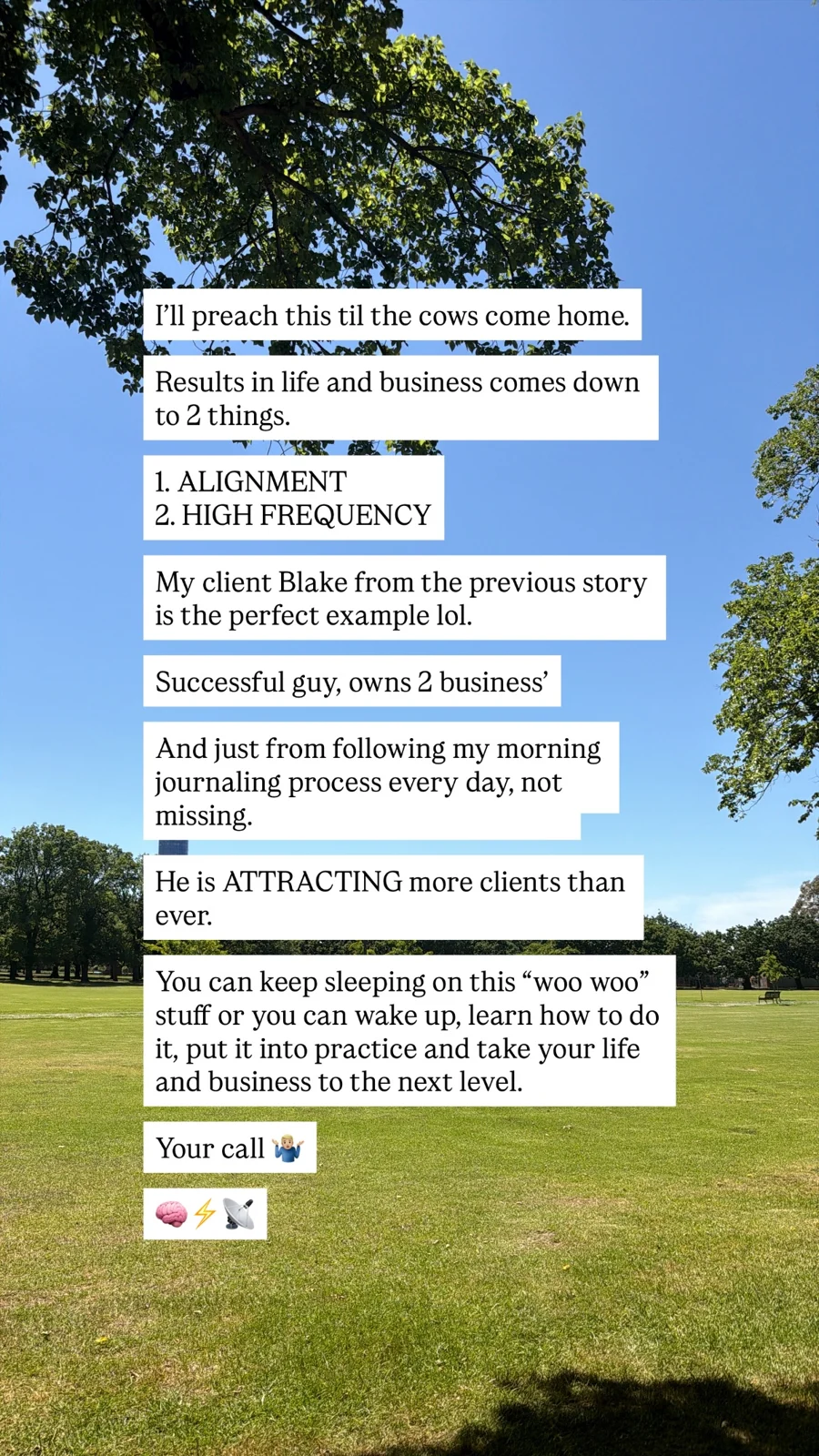 Client results: original Instagram video preview
