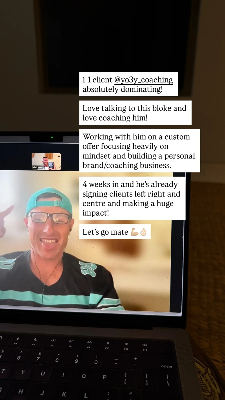 Client results: original Instagram video preview