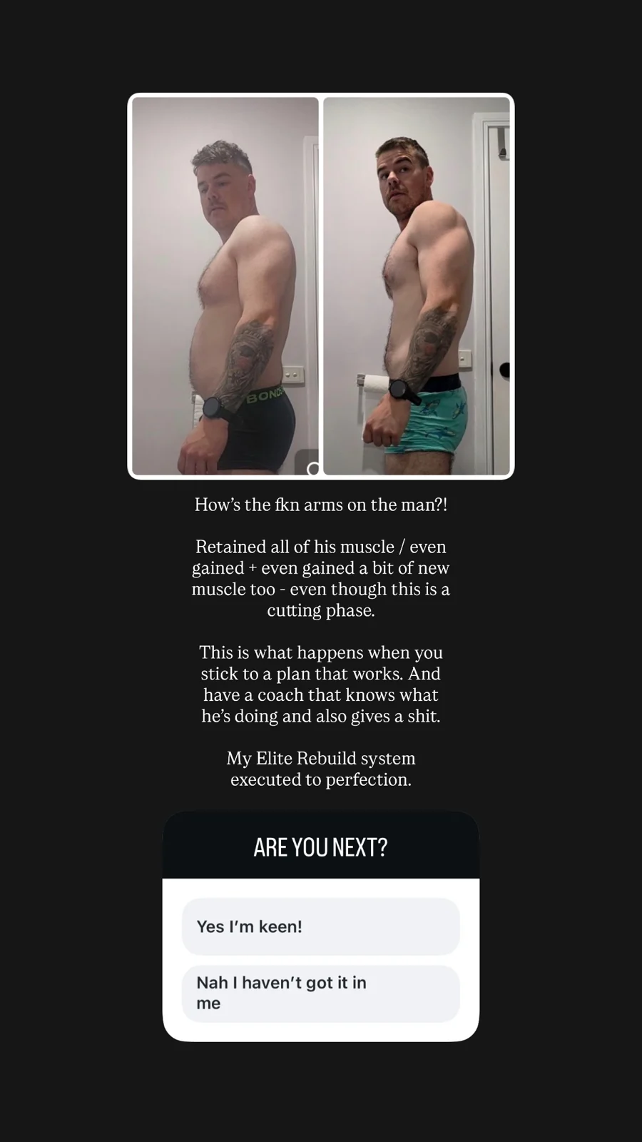 Client results: original Instagram video preview