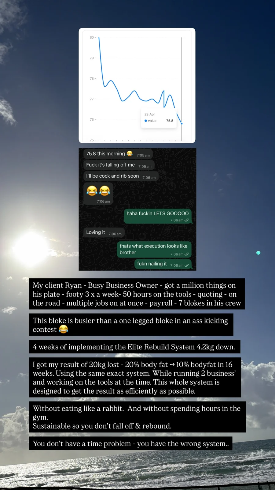 Client results: original Instagram video preview