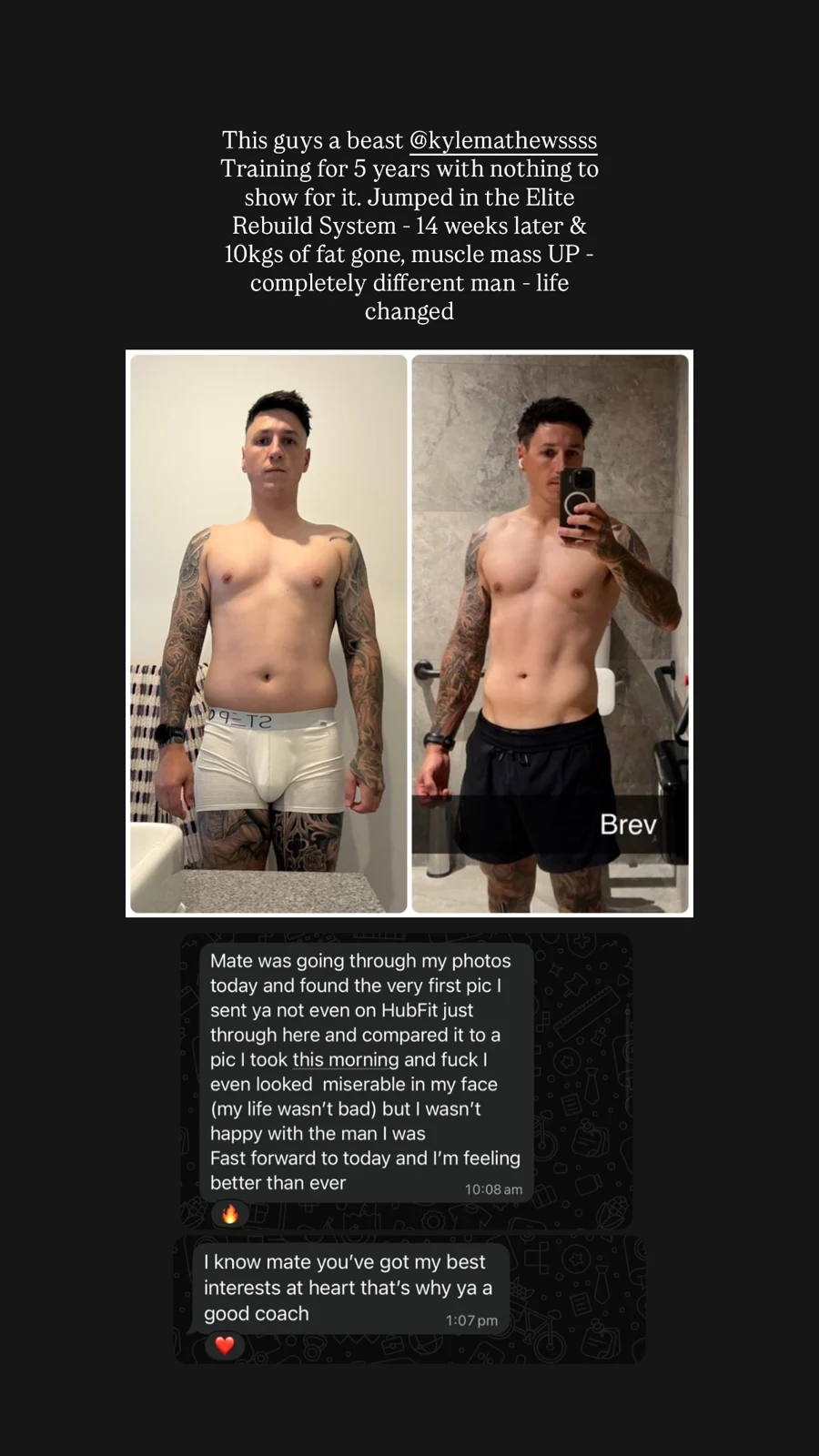Client results: original Instagram video preview