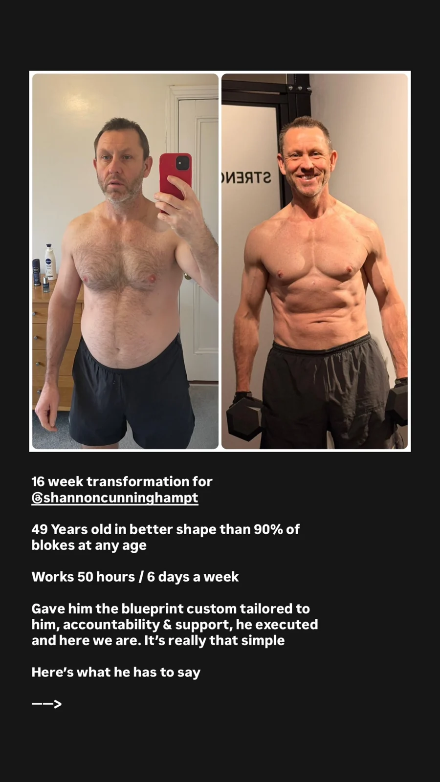 Client results: original Instagram video preview