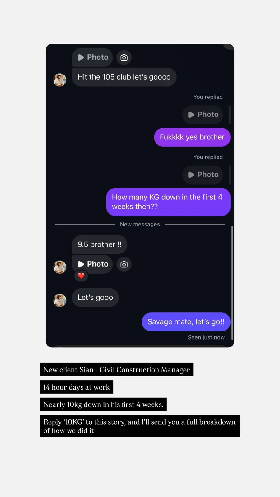 Client results: original Instagram video preview