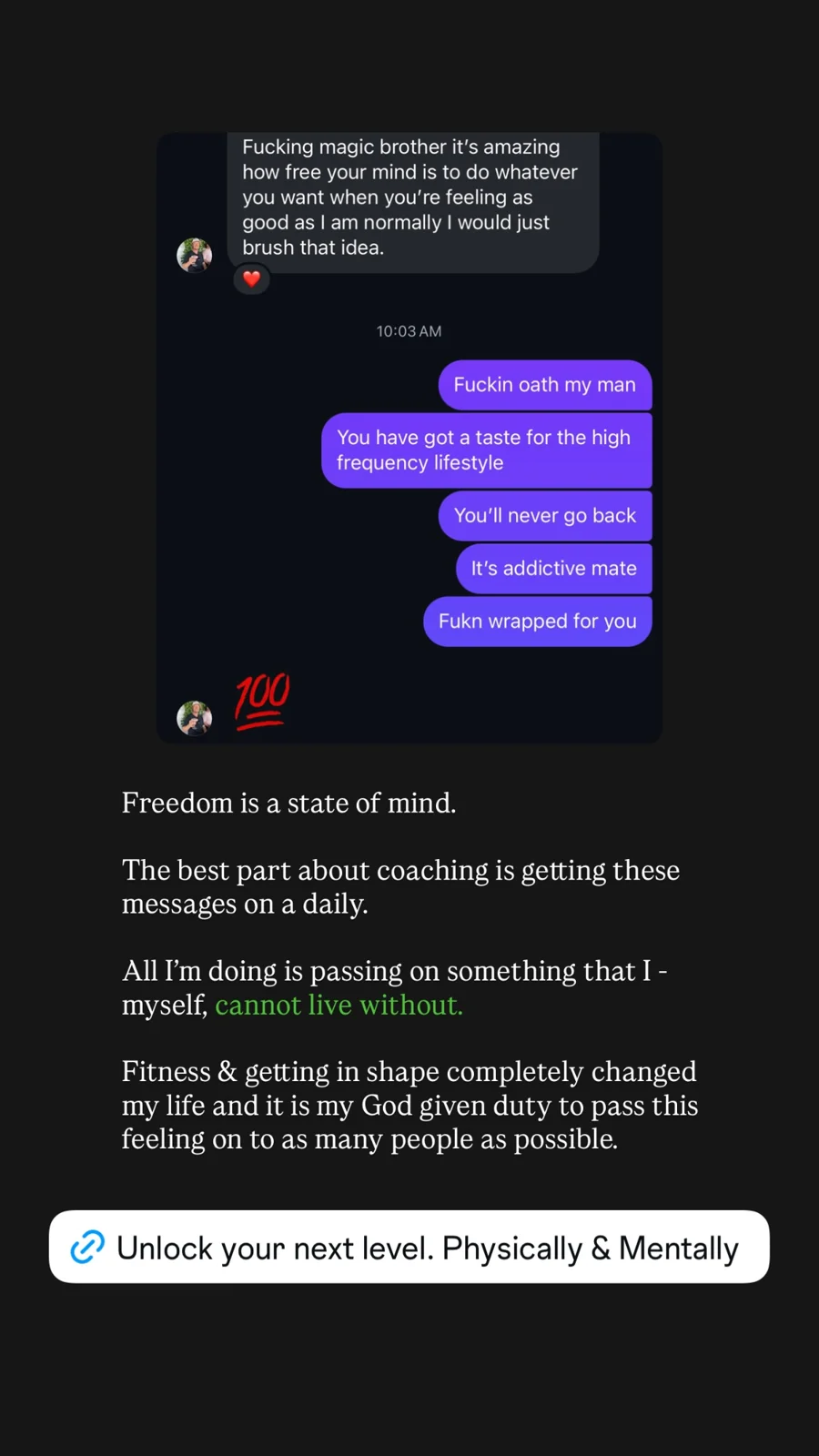 Client results: original Instagram video preview