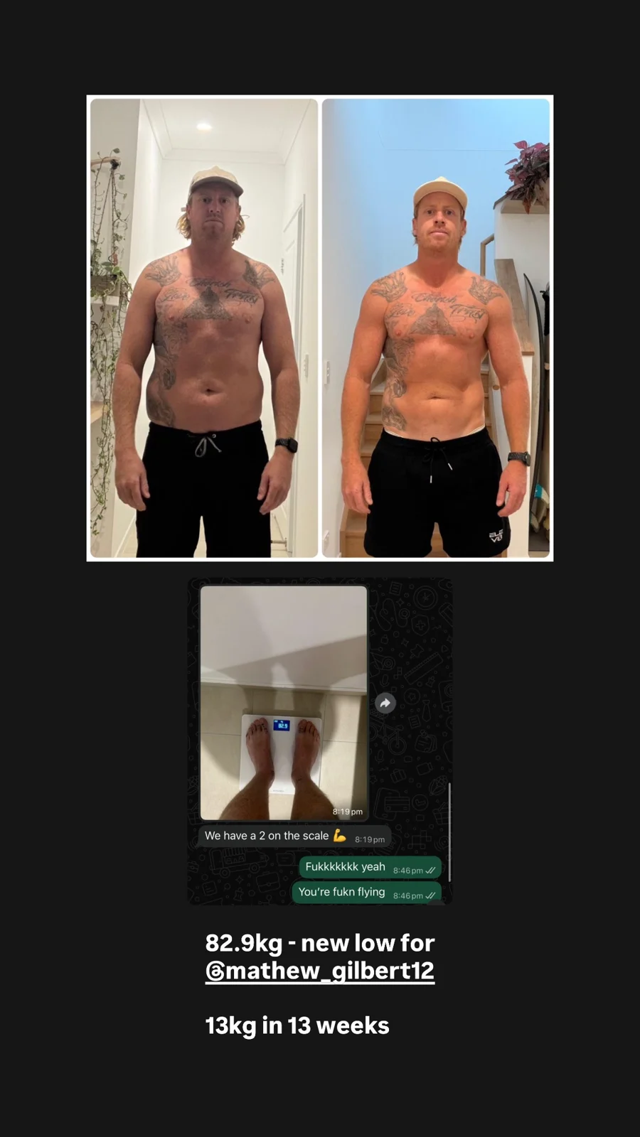 Client results: original Instagram video preview