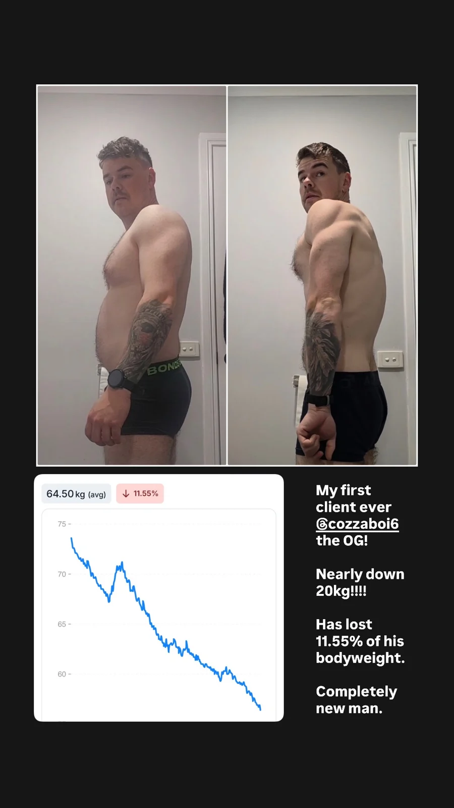 Client results: original Instagram video preview