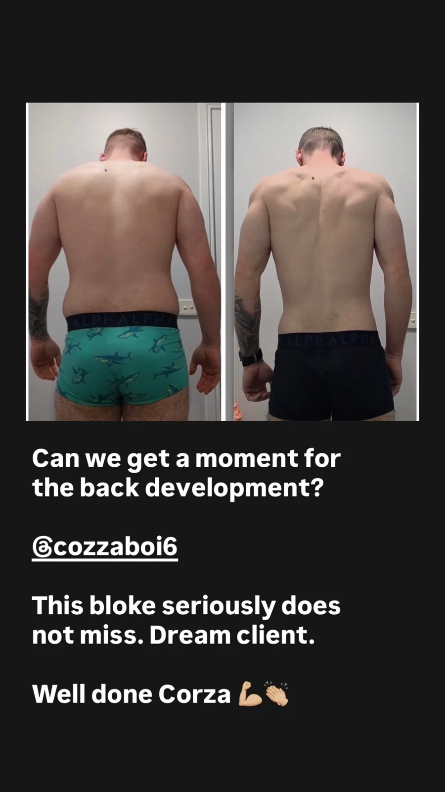Client results: original Instagram video preview